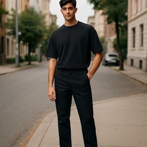 Volcom Vmonty Pant BY | Black Twill | Size 27 (14Y) | Straight Fit